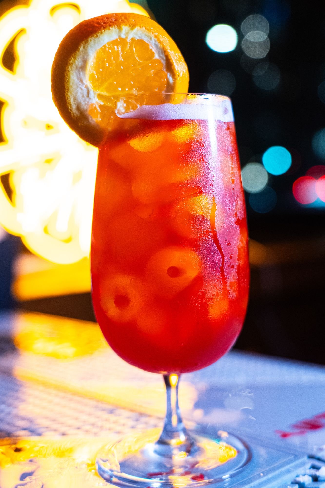 A signature cocktail at The Orange Room