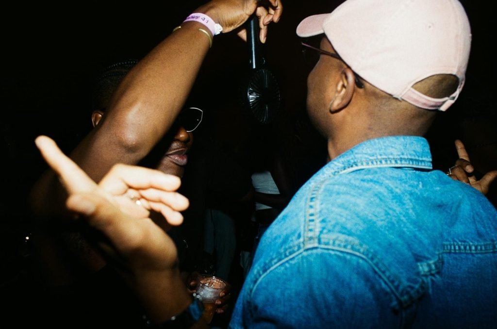 An Orange Room night shot on film