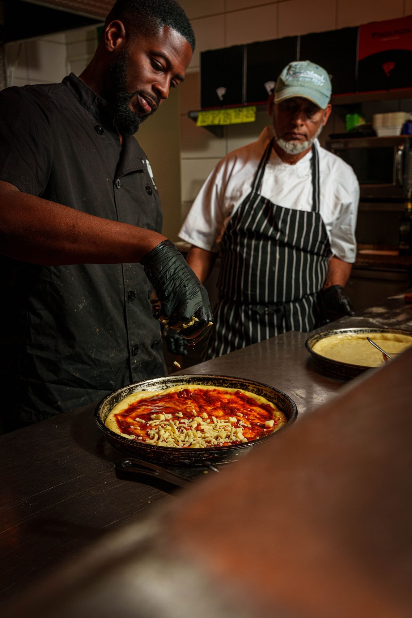 PZAZA chefs in the kitchen