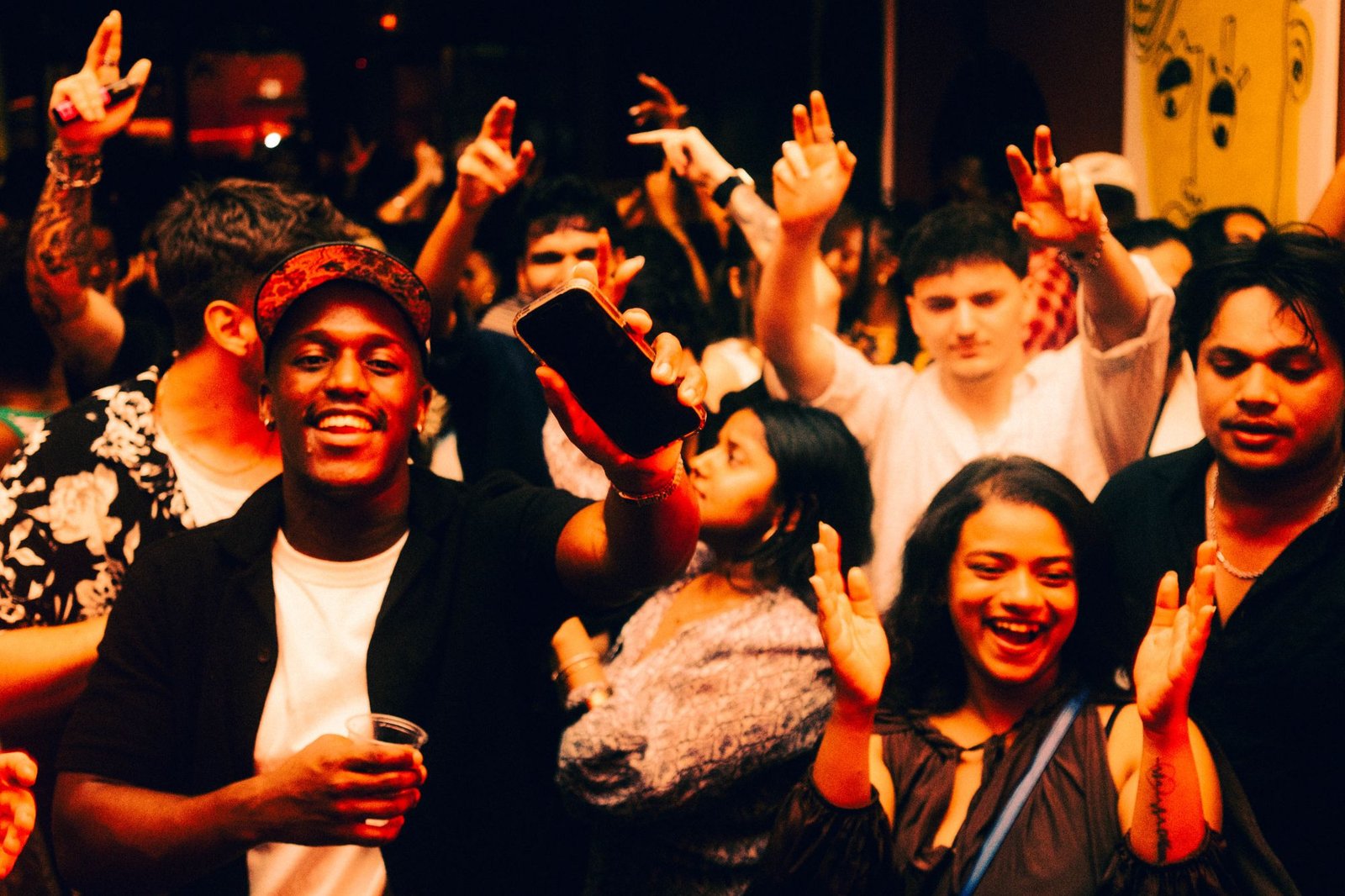 Guests celebrating at The Orange Room